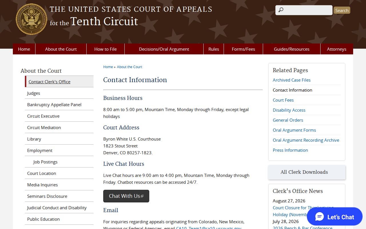 Curry County court records Tenth Circuit federal appellate information