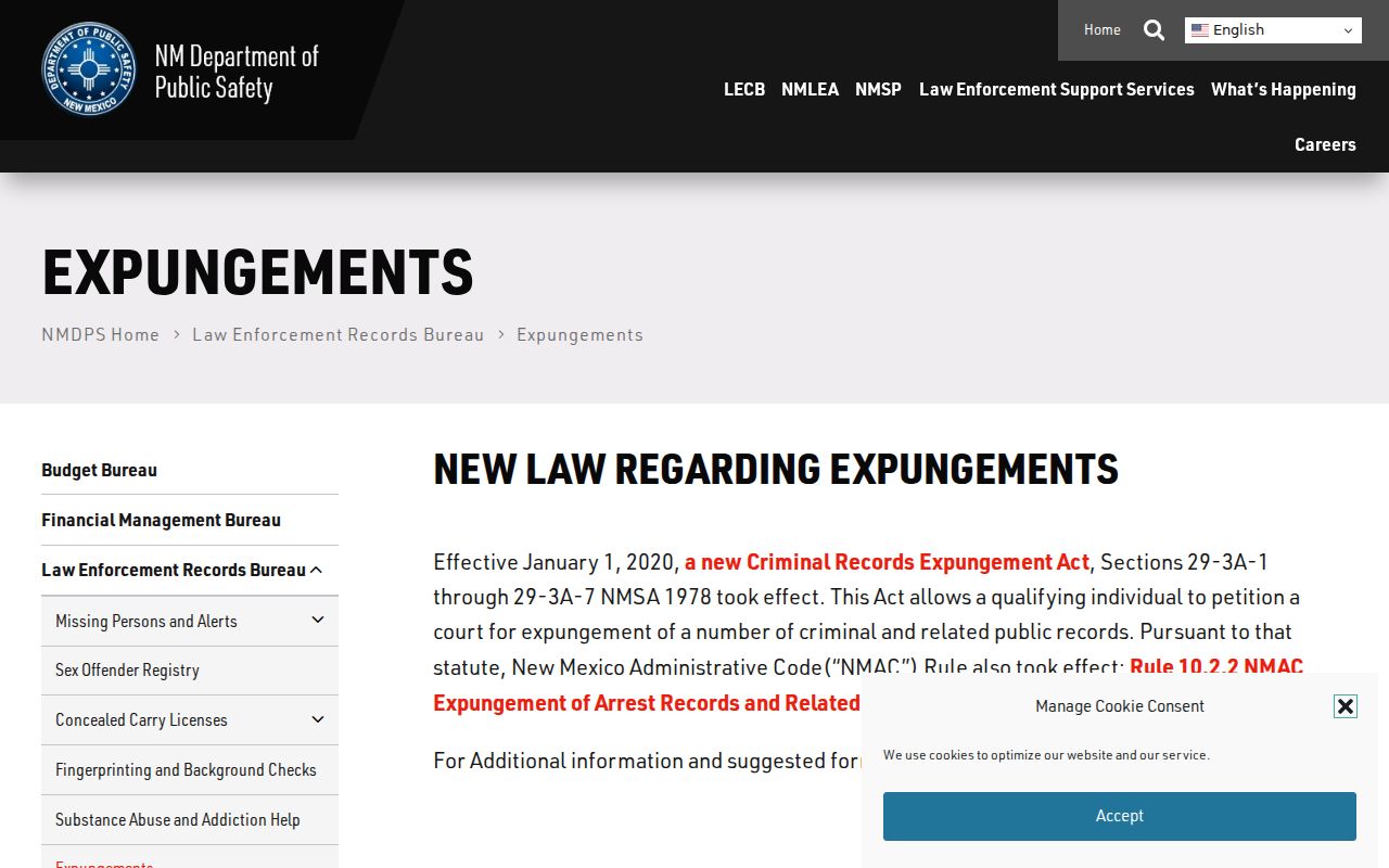Curry County criminal court docket Department of Public Safety expungement information