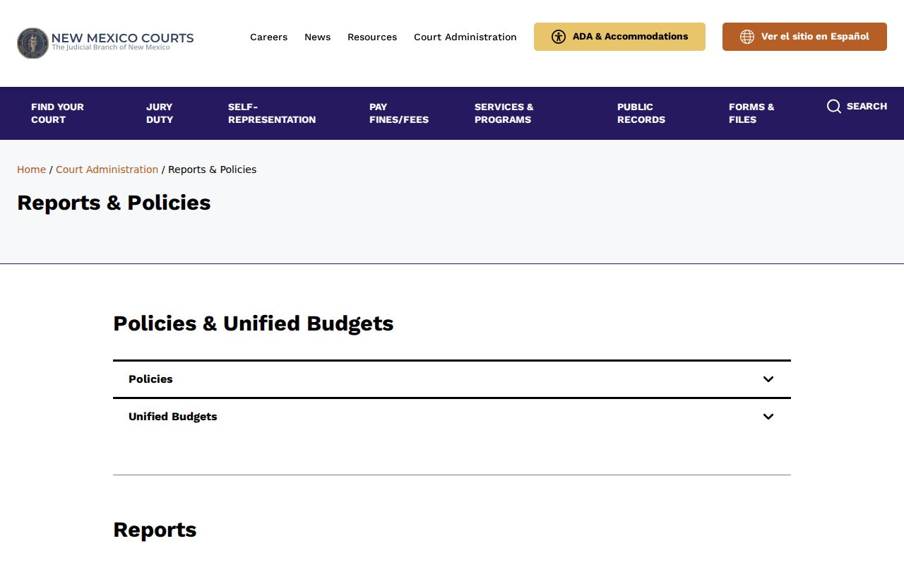 Curry County court docket Judiciary reports and policies access page