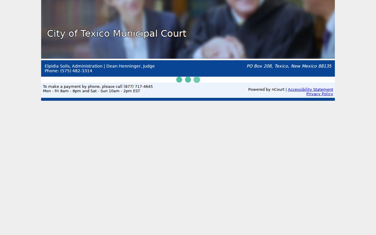 Curry County Texico court records citation number payment portal